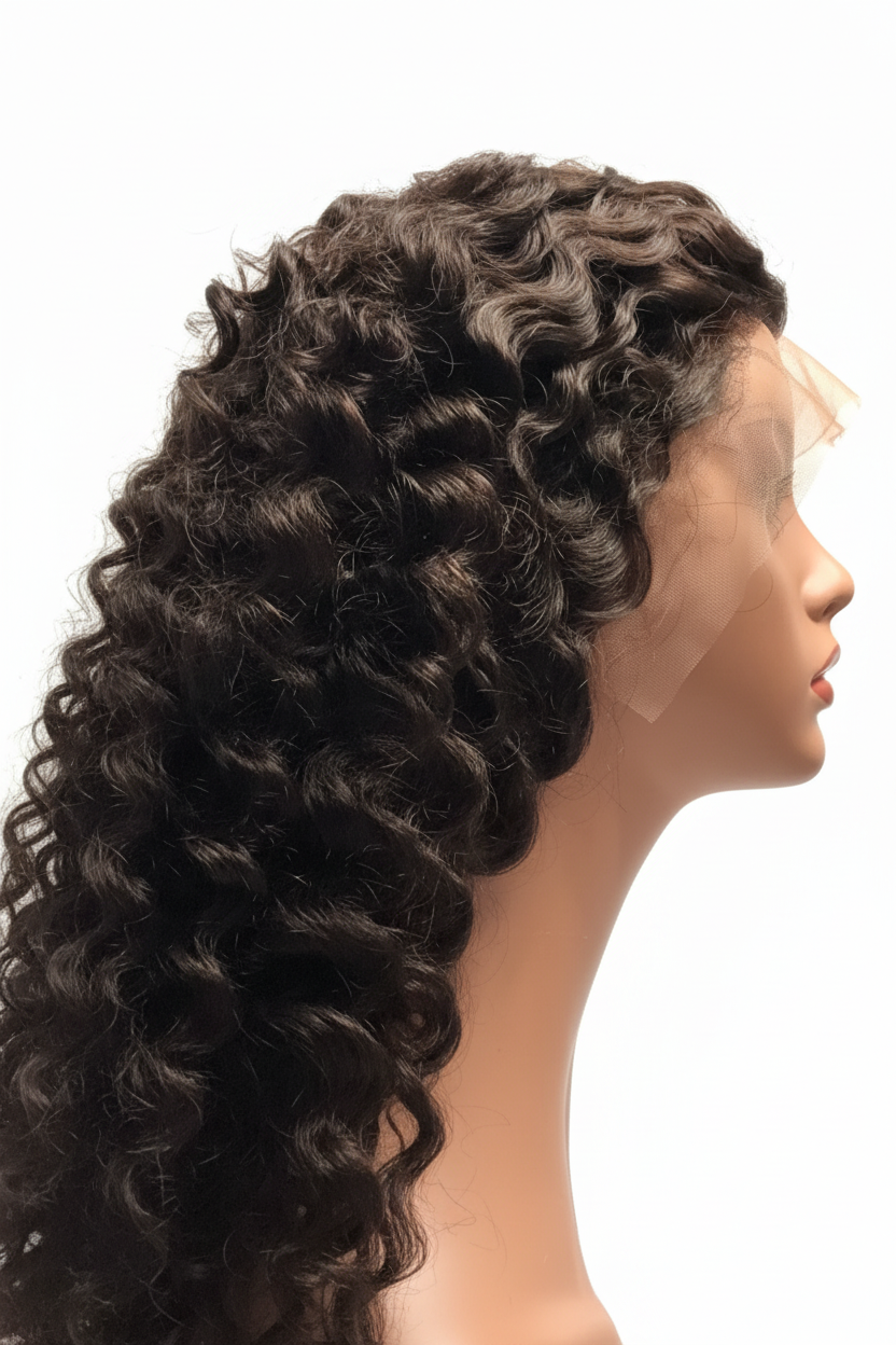 18” inch Deep Wave 13×6 HD Lace Wig 100% Raw Human Hair