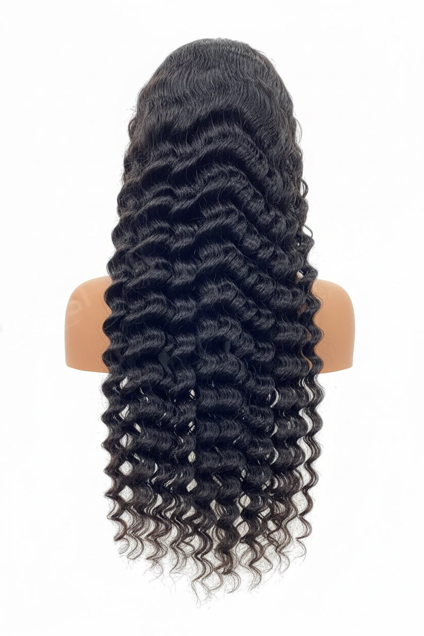 18” inch Deep Wave 13×6 HD Lace Wig 100% Raw Human Hair
