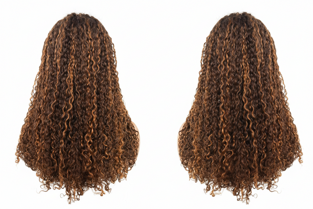 Arrena Luxe Premium Wig – Soft, Full & Natural Look ✨ 22 inch Ombre curly 2*4 Glueless Wig – Wet & Wavy | 100% Human Hair
